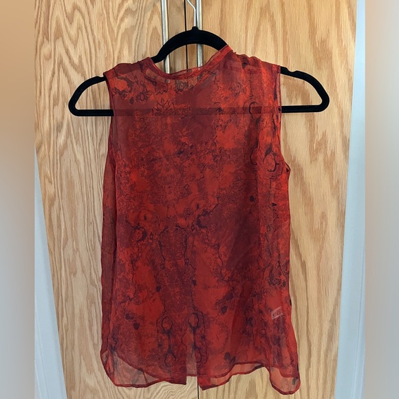 Vintage Bottega Veneta Sheer Silk Top, Size 42 - Picture 1 of 5